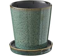 Bitz - Gastro Pot With Saucer Ø10 cm Black/Green - Black