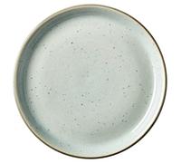 BITZ Gastro Stoneware Dessert Plate/Cake Plate, Diameter 17 cm, Grey/Light Blue