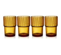 Bitz - Kusintha Glass 4-pack 38 cl, Amber - Amber