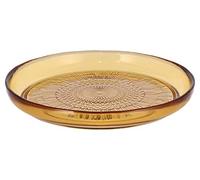 BITZ Kusintha Glass Dessert Plate or Starter Plate Diameter 18 cm Amber
