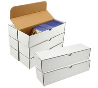 BIU-BOOM Trading Card Storage Box,8-Pack-6400 Count Corrugated Cardboard Card Box With Mtg/Magic/TCG Storage and Collection,Labels For Card Storage Box
