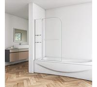 Biubiubath 1000X1400mm 180?Pivot Bath Shower Screen Safety Glass Door Panel Shelves Seal