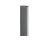 Biubiubath 1600 x472mm Column Radiators Anthracite Oval Single Panel Heater Designer Vertical Radiator