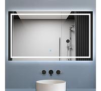 Biubiubath 1600x800 Large Illuminated Bathroom Mirrors with LED Lights,Wall Mounted,IP44