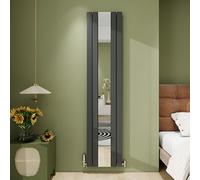Biubiubath 1800x407mm Vertical Modern Mirror Radiator Anthracite Flat Panel Designer Central Heating Radiator