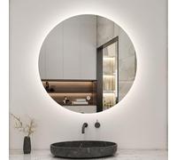 Biubiubath 500×500mm LED Wall Mounted Bathroom Mirror with Anti-Fog,Touch Sensor,6000K Cool White Light