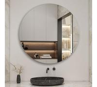 Biubiubath 500mm Frameless Round Mirror Bathroom Wall Mirror Fixings Included Home Decor Mirrors