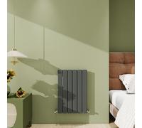 Biubiubath 600×408mm Anthracite Radiator Horizontal Single Panel Modern Central Heating Flat Panel 1099 BTU