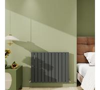 Biubiubath 600×748mm Anthracite Radiator Horizontal Single Panel Modern Central Heating Flat Panel Radiators 1883 BTU