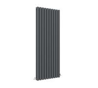 Biubiubath Anthracite 1800 x 590 mm Vertical Column Designer Radiator Double Oval Panel Central Heating Radiators