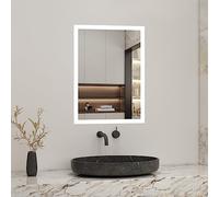 Biubiubath Bathroom Mirror with LED Lights, 500x700 700x500 mm with Demister Wall Mounted Vanity LED Mirror Vertical or Horizontal