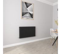 Biubiubath Black 600x1010mm Cast Iron Horizontal Triple Column Traditional Central Heating Radiators