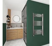 Biubiubath Chrome Camber Bathroom Towel Radiator Modern Design 1000x400mm