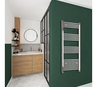 Biubiubath Chrome Straight Bathroom Towel Radiator Modern Design 1400x400mm