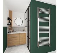 Biubiubath Chrome Straight Bathroom Towel Radiator Modern Design 1800x500mm
