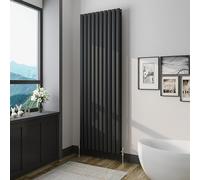 Biubiubath Oval Black Double Modern Central Heating Radiator Designer 1600x472mm Radiator