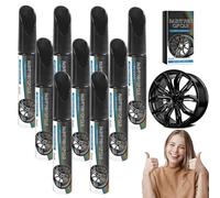 BIUBIULOVE Erthenware Car Wheel Scratch Repair Pen, Rim Touch Up Paint, Car Wheel Scratch Repair Kit, Curb Rash & Scratc Repai, DIY Whee Paint for Ca Rims (9 Pcs)
