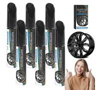 BIUBIULOVE Erthenware Car Wheel Scratch Repair Pen, Rim Touch Up Paint, Car Wheel Scratch Repair Kit, Curb Rash & Scratc Repai, DIY Whee Paint for Ca Rims (6 Pcs)