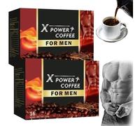 BIUBIULOVE X Power Coffee, X Power Coffee for Men, Instant Power Coffee For Men, The Secret To Strong Men, Men's Power Energy Coffee For Male (2 Box)
