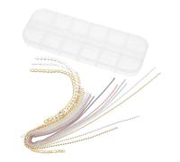 BIUDECO 1 Box Metal Nail Art Chains with 12 Assorted Styles for DIY Manicure and Jewelry Making, Easy to Use and Simple to Cut, Stylish Mini Chains for Nails and Keychain Random Color