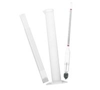 BIUDECO 1 Set Hydrometer for Wine Brew Beer Plastic Test Jar Kit with Scale Design for Accurate Alcohol Density Measurement at Home for Home Brewing and Wine Making