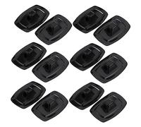 BIUDECO 10 Pcs Heavy Duty Rope Buckle Rigging for Inflatable Boats Kayak Deck Accessories Black Durable PVC Clips for Engine Buckle Seat Outboard Hook Replacement