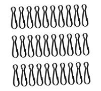 BIUDECO 100pcs Metal Snap Hooks Quick Release Hanging Clips for Flag Poles Durable Black Lanyard Hooks for Outdoor Camping Fishing Hiking Keychain Accessories