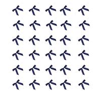 BIUDECO 100pcs Navy Satin Bowknot Ribbons for Crafts and Wrapping, Decorative Polyester Pull Bow Bows, 7cm Lovely and Convenient Bowknot Ornaments for Baking and Candy Stores