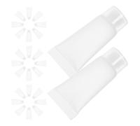 BIUDECO 100pcs Plastic Empty Lotion Tube Refillable Travel Container for Hand Cream Lip Balm Toiletries Small Squeeze Tubes Sample