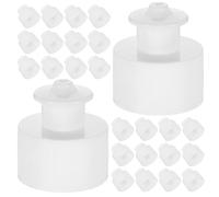 BIUDECO 100Pcs White Hand Pull Bottle Caps 28Mm Plastic Push Pull Seal Caps for Sports Water Bottles Leak-Proof Liquid Replacement