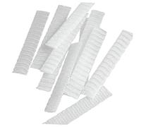BIUDECO 100Pcs White PE Plastic Mesh Makeup Brush Protective Covers Sleeves Breathable Dustproof Caps for Travel and Home Makeup Brush Care