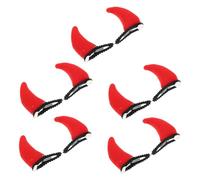 BIUDECO 10pcs Demon Horn Hairpin Cosplay Horns Halloween Hairpin Devil Skull Shape Red Polyester