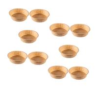 BIUDECO 10pcs Disposable Paper Baking Pans Nonstick Chiffon Cake Liners Oven and Air Fryer Safe Sturdy Greaseproof Circles for Muffins and Sweet Treats