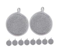 BIUDECO 10pcs Dual-Sided Kitchen Dishwashing Sponges with Silver Wire Scrubber Reusable Non-Scratch Scrubber Sponges for Pots Pans and Multi-Surface Cleaning