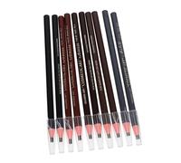 BIUDECO 10Pcs Eyebrow Pencil Soft Peel-off Brow Drawing Tools for Women Smooth Color Portable Makeup Essential in Shades Black Medium Gray