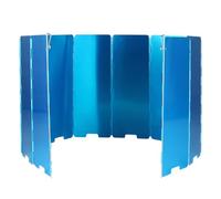 BIUDECO 10pcs Folding Aluminum Alloy Windscreen for Camping Stove Outdoor Windshield Plates with Blue Silver Film Windproof Picnic Cooking Barrier for Backpacking and Bbq