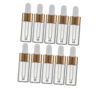 BIUDECO 10pcs Glass Dropper Bottles Essential Oil Bottle for Small Containers Lids for Kitchen and Travel Use