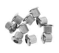BIUDECO 10PCS Guitar Tuner Washers Gasket Spacer for Acoustic Guitar 10mm Tuning Peg Replacement Accessories Chrome Finished Tuner Peg Gaskets for Repair