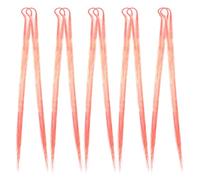 BIUDECO 10pcs Hair Tinsel Extensions Set Metallic Red and Silver Laser Sparkling Hair Glitter Strands for Women Festival Party Accessories