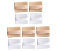 BIUDECO 10pcs High-density Dual-sided Cushion Makeup Puff with Strap for Loose and Mineral Powder Soft Synthetic Sponge Facial Applicator for Home Salon and Professional Use