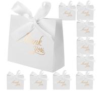 BIUDECO 10pcs Light-colored Celebration Favor Boxes for Weddings and Large-scale Events, Multi-functional Paper and Polyester Dessert Boxes Creating Romantic and Enchanting Ambiance