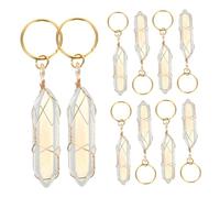 BIUDECO 10pcs Lightweight Crystal Hair Braid Charms for Women Secure Wire Loop Dreadlock Rings Comfortable DIY Decorative Accessories for African Braids Parties Outdoor Use