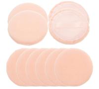 BIUDECO 10pcs Loose Powder Puff Makeup Loose Powder Puff round Pure Cotton Material Gentle Soft Covers Larger Area Face Makeup Tool for Daily Beauty Use