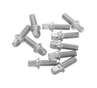 BIUDECO 10pcs M6x15mm Drum Screws Set Silver Drum Key Bolts Percussion Instrument Replacement Hardware for Electronic Kits and Acoustic Repair