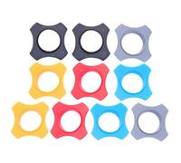 BIUDECO 10pcs Microphone Rubber Anti Roll Rings with Shockproof Silicone Protection for Wireless Mic, Non-slip Drop Prevention Accessories for Office Training, Navy Orange Black Gray Red