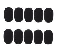 BIUDECO 10pcs Microphone Windscreen Covers Black Sponge Microphone Dust Covers for Gooseneck Mics Conference Rooms Reduces Wind Noise and Blocks Dust Practical Replacement for Lost