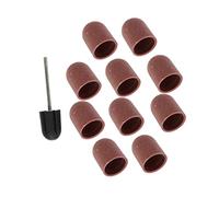 BIUDECO 10pcs Nail Sanding Caps for Electric Nail Drills Grinding for Manicure and Pedicure Reusable Abrasion-resistant Polishing Burr Tools Compatible Standard Machines