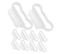 BIUDECO 10pcs Nail Scrub Brush with Handle Durable Material Fingernail Cleaning Brushes for Home and Salon Use Gentle Cuticle Softening and Nail Bed Stimulation Portable Hand Wash Scrub