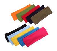 BIUDECO 10pcs Non Slip Gym Headbands Sweat Absorbing Sports Bands for Men and Women Breathable Elastic Fitness Hairbands for Yoga Running Workout Skin Friendly and Stylish