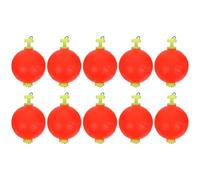 BIUDECO 10pcs Red Sea Fishing Floats Set, Large Round EVA Foam Bobbers Spring, Outdoor Fishing Bobber Kit for Sea Angling Drift and Fish Catching